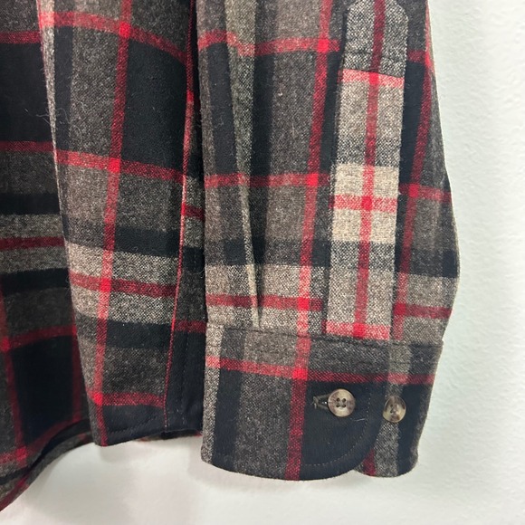 Pendleton Mens Lodge Wool Button Up Plaid Shirt Size Large - Picture 5 of 11